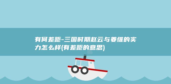 有何差距-三国时期赵云与姜维的实力怎么样 (有差距的意思)(图1)