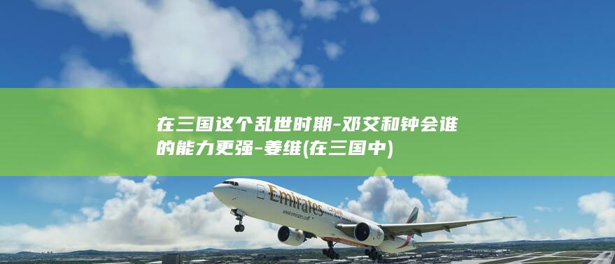 在三国这个乱世时期-邓艾和钟会谁的能力更强-姜维 (在三国中)(图1)