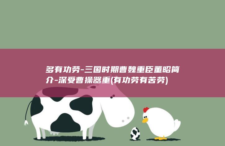 多有功劳-三国时期曹魏重臣董昭简介-深受曹操器重 (有功劳有苦劳)(图1)