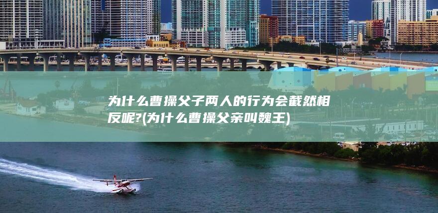 为什么曹操父子两人的行为会截然相反呢? (为什么曹操父亲叫魏王)(图1)