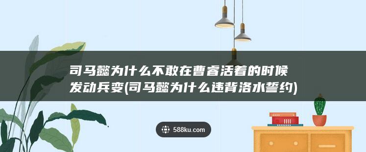 司马懿为什么不敢在曹睿活着的时候发动兵变 (司马懿为什么违背洛水誓约)(图1)