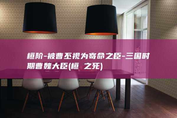 桓阶-被曹丕视为寄命之臣-三国时期曹魏大臣 (桓齮之死)(图1)