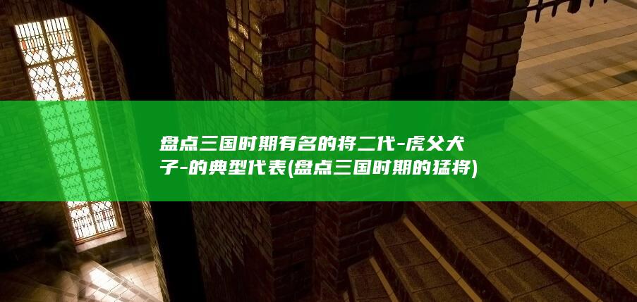 盘点三国时期有名的将二代-虎父犬子-的典型代表 (盘点三国时期的猛将)(图1)