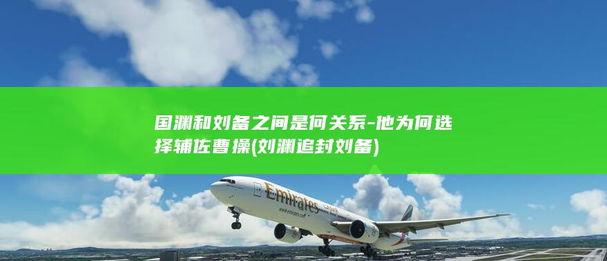 国渊和刘备之间是何关系-他为何选择辅佐曹操 (刘渊追封刘备)(图1)
