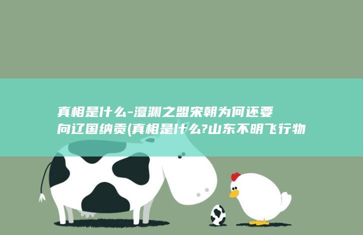 真相是什么-澶渊之盟宋朝为何还要向辽国纳贡 (真相是什么?山东不明飞行物被击落,河南也出现了)(图1)
