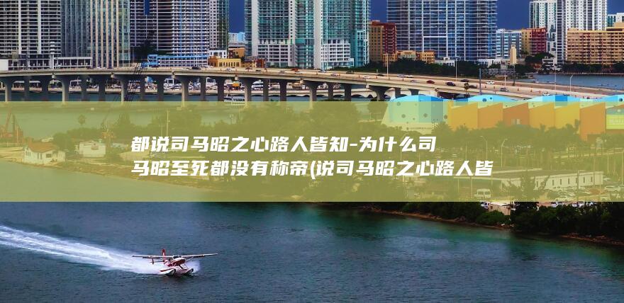 都说司马昭之心路人皆知-为什么司马昭至死都没有称帝 (说司马昭之心路人皆知的是谁)(图1)