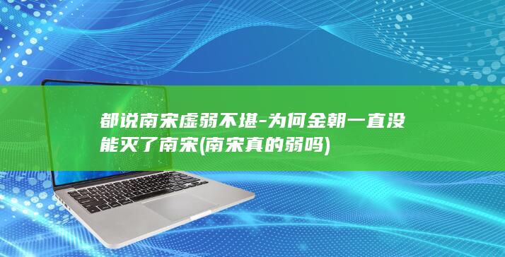 都说南宋虚弱不堪-为何金朝一直没能灭了南宋 (南宋真的弱吗)(图1)