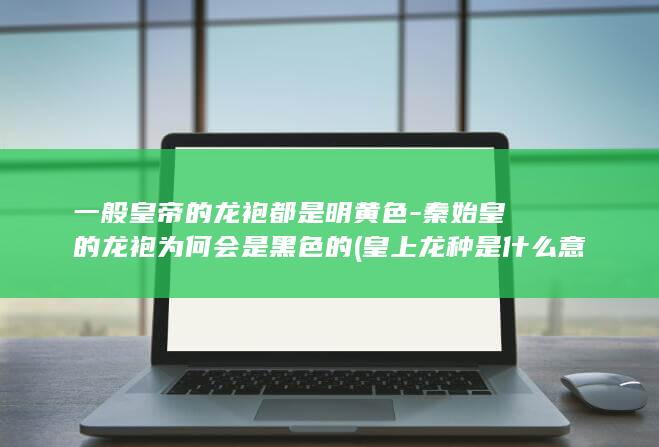 一般皇帝的龙袍都是明黄色-秦始皇的龙袍为何会是黑色的 (皇上龙种是什么意思)(图1)