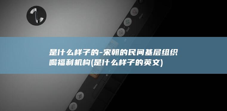 是什么样子的-宋朝的民间基层组织喝福利机构 (是什么样子的英文)(图1)